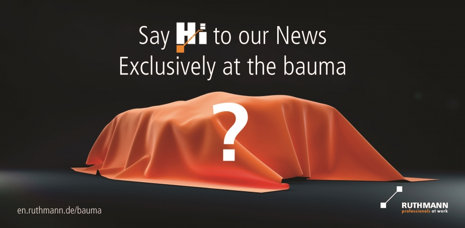What is hidden under the cloth? Find out, exclusively at the bauma!